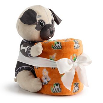 The Big One Kids™ Skeleton Dog Glow-In-The Dark Buddy & Throw