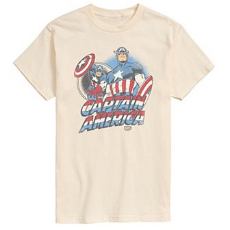 Big & Tall Marvel Captain America Retro Graphic Tee