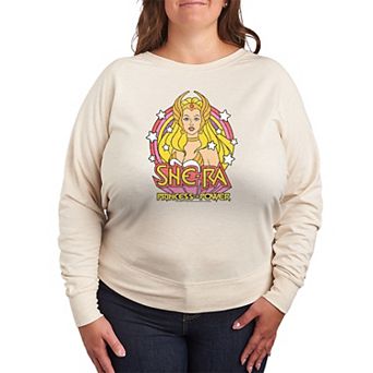 Plus Size She-Ra With Stars French Terry Long Sleeve Tee