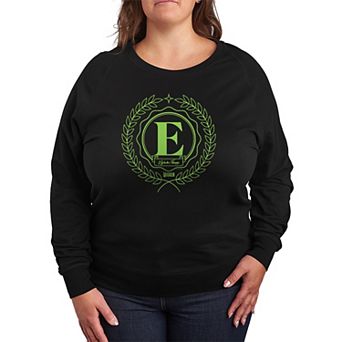 Plus Size Wicked Elphaba Collegiate French Terry Long Sleeve Tee