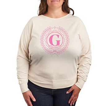 Plus Size Wicked Glinda Collegiate French Terry Long Sleeve Tee