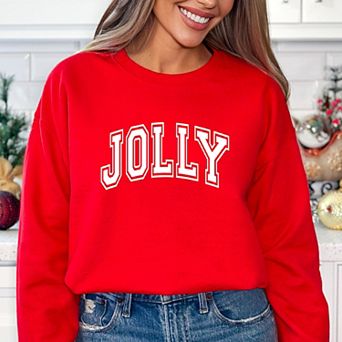 Simply Sage Market Jolly Varsity Thick Outline Sweatshirt