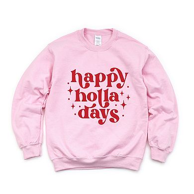 Whimsical Happy Holla Days - Women's Graphic Sweatshirt