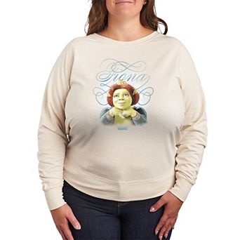 Plus Size Shrek Fiona French Terry Long Sleeve Tee