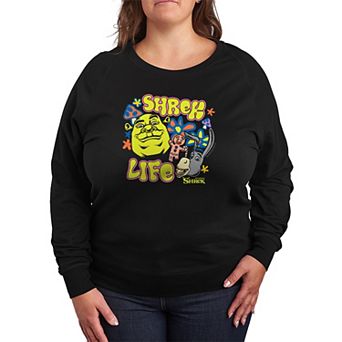 Plus Size Shrek Life French Terry Long Sleeve Tee