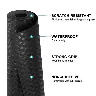 Shelf Liner, Non-Slip Drawer Liner 15-3/4" x 118-1/8" EVA Liner with Braid Pattern