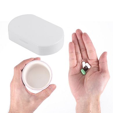 Durable 3 Compartments Medicine Case for Travel 2.36"x1.57"x0.51" 1 Pc