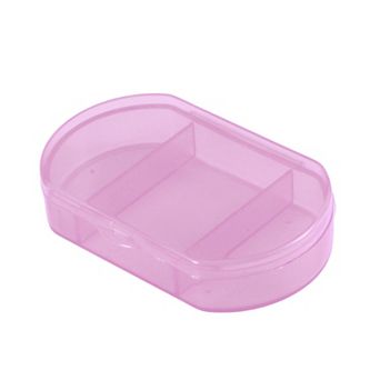 Durable 3 Compartments Medicine Case for Travel 2.36"x1.57"x0.51" 1 pc