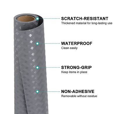 Shelf Liner, Non-Slip Drawer Liner 15-3/4" x 39-3/8" EVA Liner with Braid Pattern