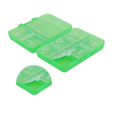 Durable 9 Grids Double Layer Medicine Case for Travel 1 Pc