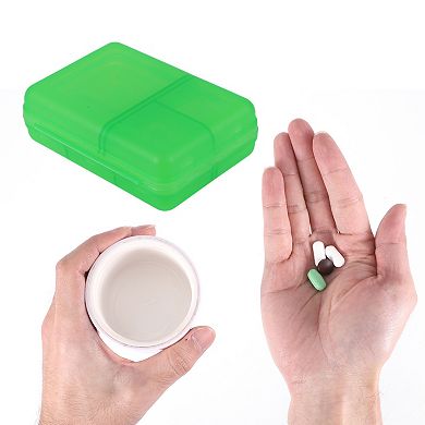 Durable 9 Grids Double Layer Medicine Case for Travel 1 Pc