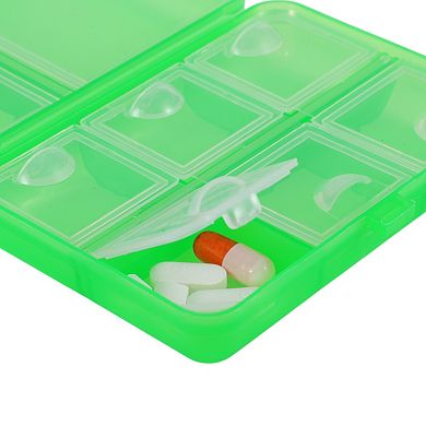 Durable 9 Grids Double Layer Medicine Case for Travel 1 Pc