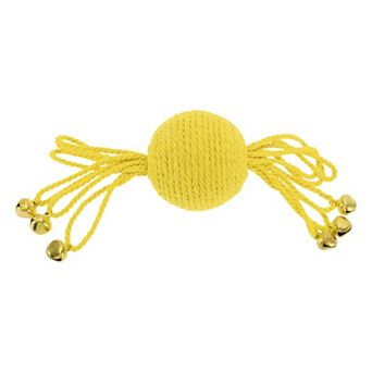 Cat Playing Ball with Bell, Interactive Safe Teeth Cat Balls for Indoor Cat 7.87"x2.09"