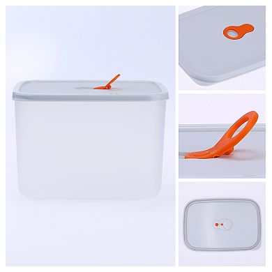 6 Pack Plastic Meal Prep Food Storage Containers with Lids, Reusable Lunch Box Rectangle/Square