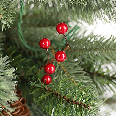 Glitzhome 4.5ft Christmas Santa Boots Porch Tree, Potted Christmas Tree for Indoor & Outdoor Use