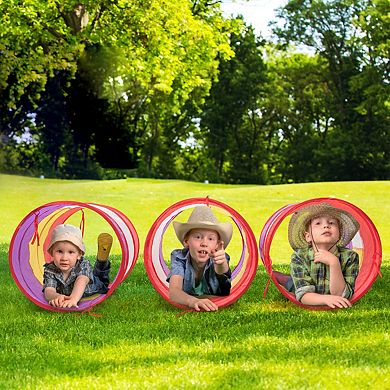 Costway 7pc Kids Ball Pit Play Tents & Tunnels Pop Up Baby Toy Gifts