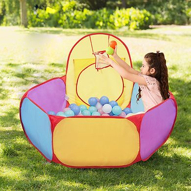 Costway 7pc Kids Ball Pit Play Tents & Tunnels Pop Up Baby Toy Gifts