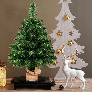 Costway 2/3Ft Season Decoration PVC Artificial Small Christmas Tree