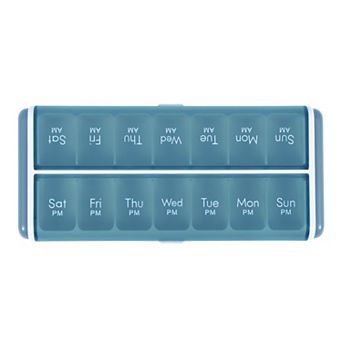 Durable 14 Grids Double Row Medicine Case for Travel 1 pc