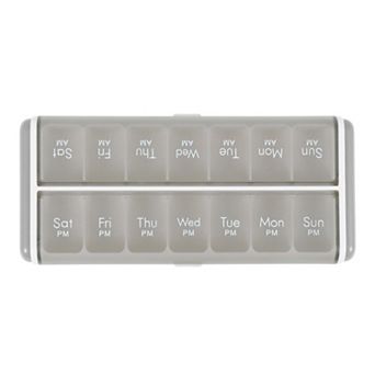 Durable 14 Grids Double Row Medicine Case for Travel 1 pc