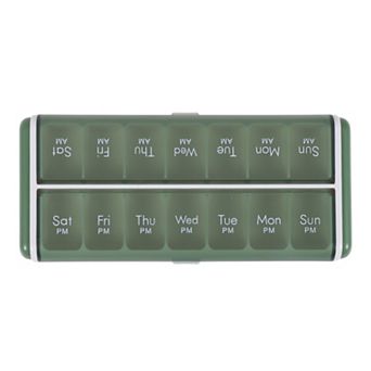 Durable 14 Grids Double Row Medicine Case for Travel 1 pc