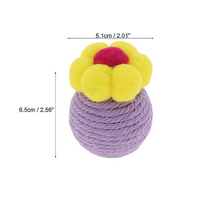 Cat Playing Ball, Interactive Cat Balls, Safe Teeth Cleaning Cat Chew Balls 2.56"x2.01"