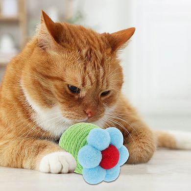 Cat Playing Ball with Bell Inside, Interactive Cat Safe Teeth Chew Balls 2.28"x1.97"