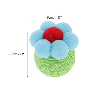 Cat Playing Ball with Bell Inside, Interactive Cat Safe Teeth Chew Balls 2.28"x1.97"