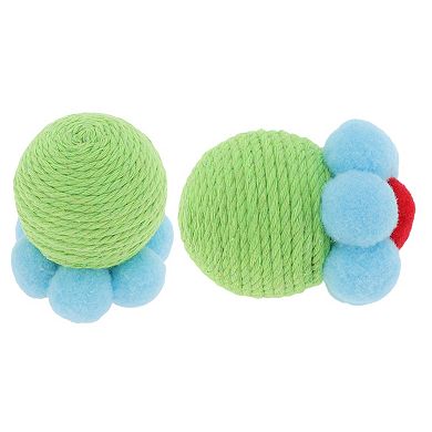 Cat Playing Ball with Bell Inside, Interactive Cat Safe Teeth Chew Balls 2.28"x1.97"