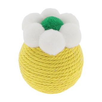 Cat Playing Ball with Bell Inside, Interactive Cat Safe Teeth Chew Balls 2.28"x1.97"