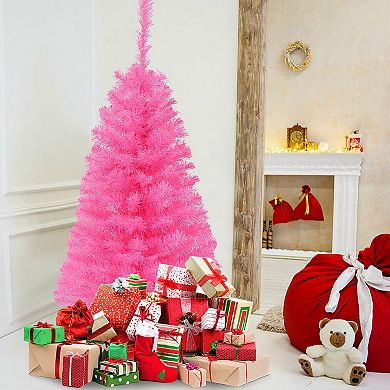Costway 3ft Unlit Artificial Christmas Halloween Mini Tree with Plastic Stand