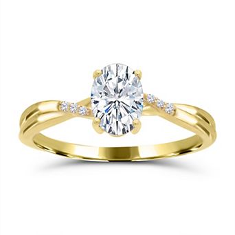 Luna Mia 10k Yellow Gold Gemstone & Diamond Accent Ring