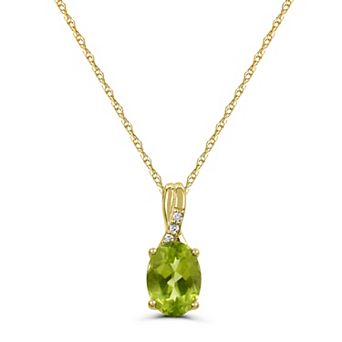Luna Mia 10k Gold Lab-Created Gemstone & Diamond Pendant Necklace