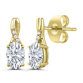Luna Mia 10k Gold Gemstone & Diamond Accent Earrings
