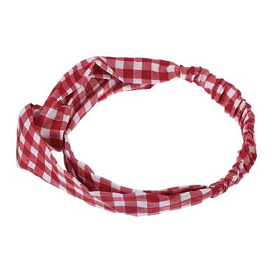 Fashion Plaid Pattern Cross Elastic Hairband for Women 1 Pc