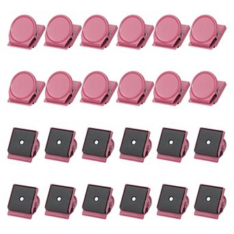 31mm Magnetic Clips, 24 pc Stainless Steel Refrigerator Magnet Hook Clips for Photo Displays Fridges