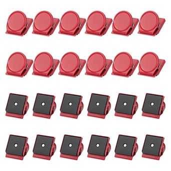 31mm Magnetic Clips, 24 pc Stainless Steel Refrigerator Magnet Hook Clips for Photo Displays Fridges