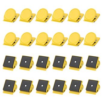 31mm Magnetic Clips, 24 pc Stainless Steel Refrigerator Magnet Hook Clips for Photo Displays Fridges