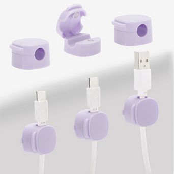 6 pc Cable Holder, Cable Clip, Magnetic Cord Organizer Holder, Adhesive Office Desk Wire Keeper