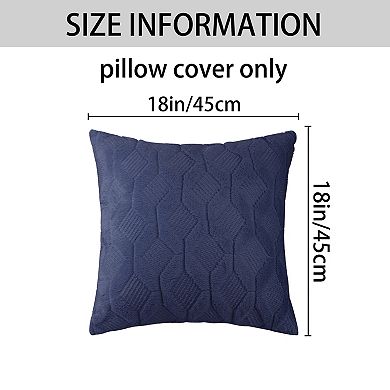 4Pcs Soft Short Plush and Geometric Decorative Throw Pillow Covers Cushion Covers 12x20&18x18 Inch