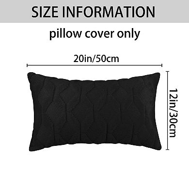 4Pcs Soft Decorative Throw Pillow Covers, Cushion Pillow Cover for Sofa Bedroom 12x20&18x18 Inch