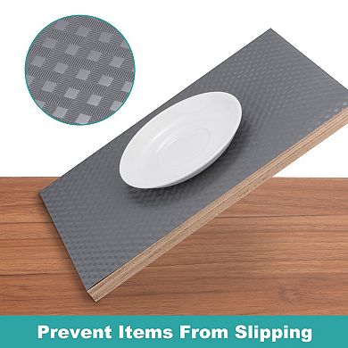 Shelf Liner, Non-Slip Drawer Liner 15-3/4" x 196-7/8" EVA Liner with Braid Pattern