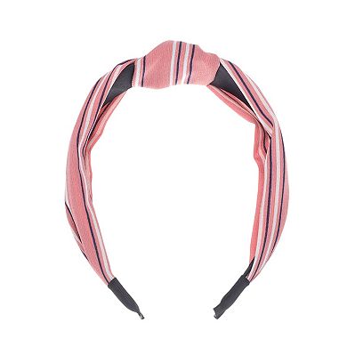 Grace Stripe Pattern Wide Cross Knot Headbands for Women 1Pc