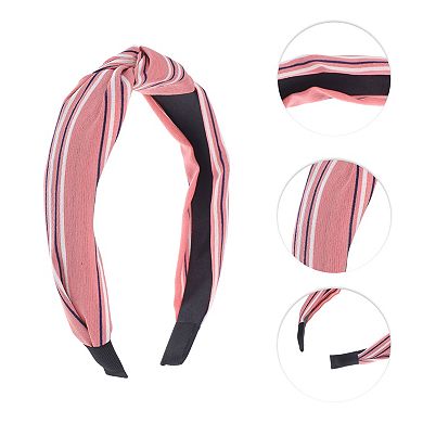 Grace Stripe Pattern Wide Cross Knot Headbands for Women 1Pc