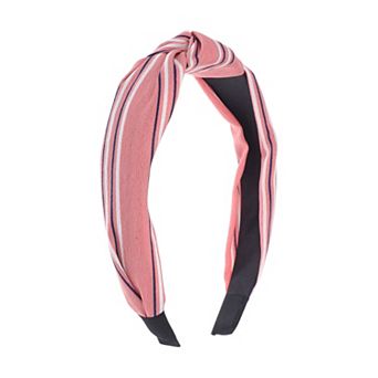 Grace Stripe Pattern Wide Cross Knot Headbands for Women 1 pc