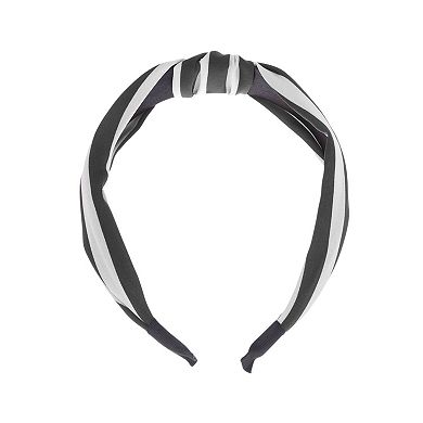 Grace Stripe Pattern Wide Cross Knot Headbands for Women 1 Pc