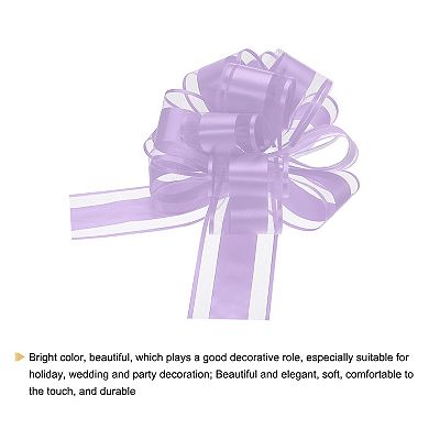 20 Pcs 6 Inch Large Big Pull Bow Organza Gift Wrapping Bows Ribbon