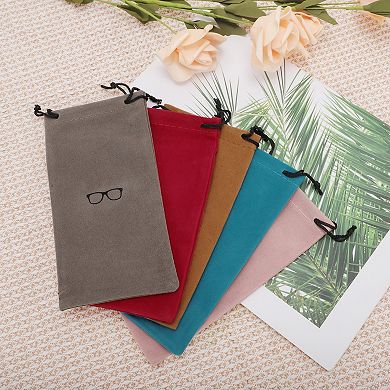 Portable Drawstring Eyeglass Pouch 7.09"x3.54" 1 Pc