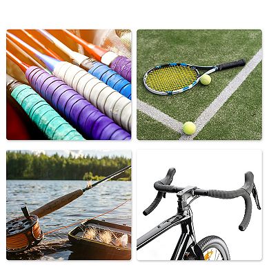 2 Pcs Tennis Racket Grip Tape, Perforated Ribbed Anti-Slip Racket Overgrip Tape