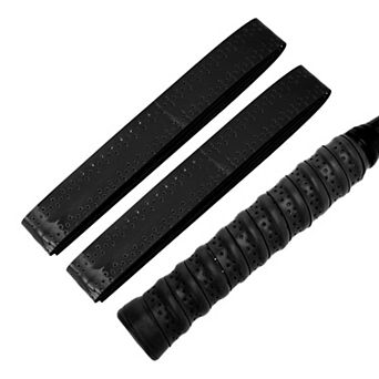 2 pc Tennis Racket Grip Tape, Perforated Ribbed Anti-Slip Racket Overgrip Tape